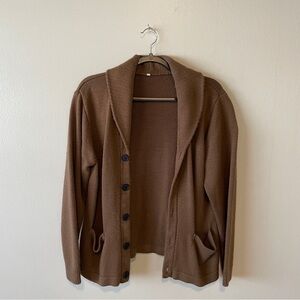 Stylish Brown Cardigan with Pockets